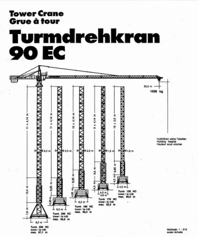Vežový žeriav LIEBHERR 90 ECH