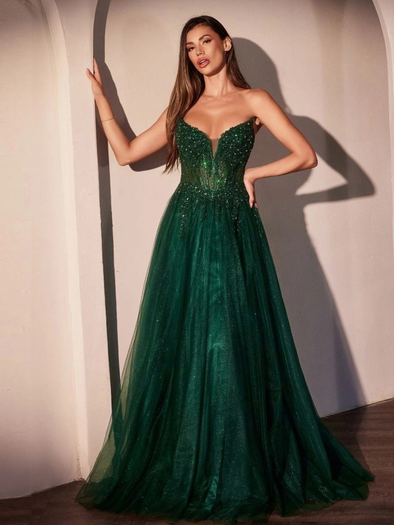 Spoločenské šaty Dionne emerald