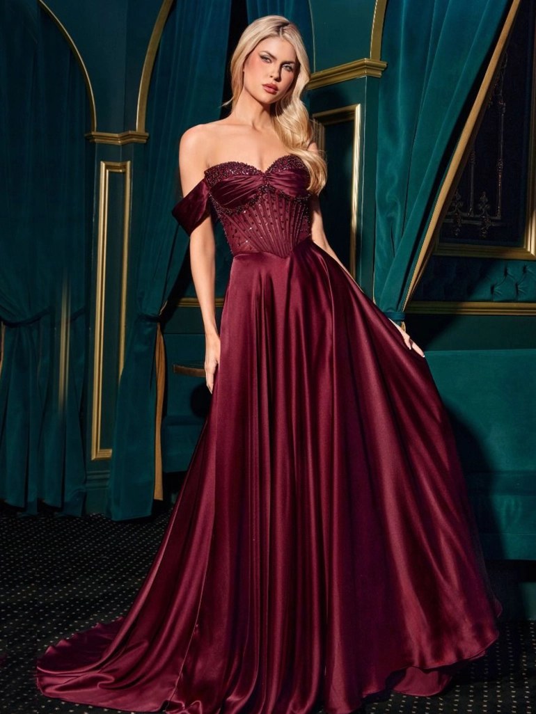 Spoločenské šaty Diora burgundy