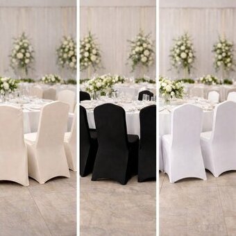 Ponúkam na prenájom návleky na stoličky a ozdobné mašle