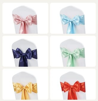 Ponúkam na prenájom návleky na stoličky a ozdobné mašle