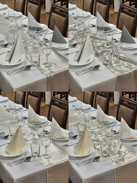 Farebné prestierania – stredové štóly