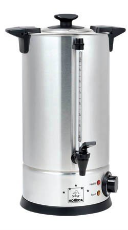 Ohrevná nádoba na vodu čaj, kávu, punč a podobne s kohútikom na výdaj nápojov