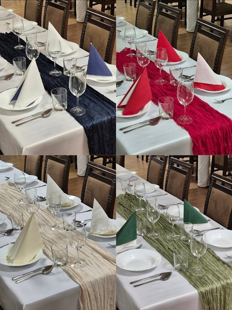 Farebné prestierania – stredové štóly